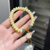 Pulsera de Garra de Gato de Carbón Gato Raíz de Bodhi Pulsera Femenina Jade Blanco Bodhi Niña Juega Pulsera Bodhi de Mano