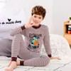 Conjunto de roupa íntima infantil Meninos Crianças médias e grandes roupas de outono terno de calça comprida adolescentes suéter de algodão suéter suéter terno de calça