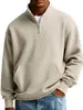 Sudadera de manga larga de color sólido pesado nueva, con cuello alto, europea y americana transfronteriza, para hombre, simple, a la moda, casual, deportiva, versátil, ropa para hombre