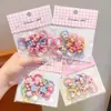 Gomas para el pelo de pulgar de colores de caramelo de dibujos animados para niños, Diademas para bebé, Gomas elásticas de alta elasticidad para niñas pequeñas, Cuerdas para el pelo para niñas