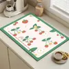Tapete escurridor de agua para encimera de cocina, Tapete para fregadero para lavar platos, Tapete absorbente de secado rápido para barra de bar, Tapete de mesa aislante del calor