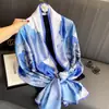 Hangzhou seda estilo ocidental longo estilo jiangnan verão viagem protetor solar lenço de seda mulheres lenço externo xale dual-use