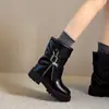 Hebilla de cinturón Botas de caballero Botas plisadas apiladas Botas cortas Nuevo estilo de otoño Diseño de nicho coreano Piernas de botas cortas Mujeres