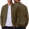Amazon Ropa de Hombre Chaqueta de Béisbol Americana Cremallera Bolsillos Laterales Tallas Grandes Chaqueta Bomber Chaqueta Deportiva para Exteriores