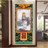 Pintura Decorativa para Alojamiento Familiar Tapiz para Sala de Estar Tela Estilo Étnico Pintura Colgante de Tela Colgante de Xizang Tapiz Estilo Xizang Tapiz Mural para Casa de Té