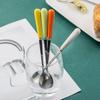 Colher de mesa de aço inoxidável transfronteiriça, colher de mistura, colher de cabo longo, colher doméstica para crianças, colher de sobremesa ocidental, colher de café, atacado