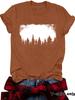 Camiseta Redonda de Manga Curta Estampada Floresta Europeia e Americana Verão Nova Confortável Venda Quente Transfronteiriça