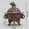 Fogão Boshan Retrô, Queimador de Incenso de Ponta de Dedo Dragão e Fênix, Queimador de Incenso Criativo Torre de Incenso, Queimador de Incenso Auspicioso, Ornamentos Zen para Casa