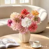 Flor de crisantemo simulada para gorro de graduación DIY, sombrero de sol, materiales de flores decorativas, decoración para el hogar y la sala de estar, paisaje de jardín, flores artificiales