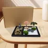 Artesanato em Resina Enfeites para Casa Estátuas de Buda Mesa de Areia Paisagem de Jardim Amazoniana Mesa de Areia Zen Paisagem Seca Estilo Japonês