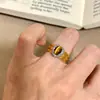 Anillo de piedra ojo de tigre estrella cepillada antiguo vintage sensación de alta calidad retro nuevo chino exquisito anillo de dedo para comida