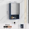Gabinete de Espejo de Aluminio Espacial Caja de Almacenamiento de Montaje en Pared Baño Separado Inodoro Espejo de Baño Estante de Almacenamiento Caja de Espejo de Maquillaje