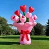 Expositores Infláveis Decorativos para Shoppings para Pontos de Foto, Decorações Infláveis de Rosas, Modelos Criativos de Desenho Animado em Formato de Coração que Chamam a Atenção