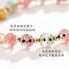Pulsera de Cristal de Fresa Natural para Mujer Estrella de Luz de Luna Gris Dai Yue Nicho Lujo Ligero Diseño Original Moda Pulsera Dulce