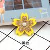 Joyería de estilo coreano DIY, popular en Corea, con pequeños polvos dorados y doble flor, tocado, accesorios para el cabello