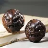 Sakyamuni Ajedrez Madera de Águila Tallada Pixiu Bola de Salud Bola de Fitness Pieza con Mango Juguete Portátil para Hombre Pieza