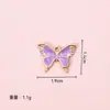 Colgante de Mariposa Popular de Esmalte Multicolor Transfronterizo Animal de Colorido Piedras de Strass Accesorios de Joyería para Collar Llavero DIY