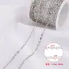 Cadena de oro de 18k con baño de vacío, cadena fina de acero inoxidable, cadena cubana en forma de corazón, collar, pulsera, accesorios para joyería DIY