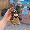 Macacão Fofo, Óculos de Sol, Chaveiro Pingente de Pelúcia Ursinho, Charme de Bolsa de Ursinho Fashion e Adorável