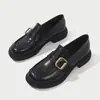 Mocasines Retro de Suela Gruesa Metálicos Estilo Casual Británico Nuevo Estilo Primavera-Verano 2026 Tacón Grueso para Mujer