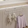 Suporte de ganchos sem furação para radiadores, vara de pendurar para radiador doméstico para roupas, toalha e secagem de roupas, suporte de múltiplos ganchos