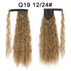 Xuchang Venta al por mayor Cinta Mágica Permanente de Maíz Cola de Caballo Peluca Cabello Largo Rizado para Mujeres Europeas y Americanas Extensiones de Cabello Rizado de Lana Cola de Caballo Trenza