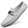 Zapatos de piel auténtica con diseño de cocodrilo y guisante Live Explosions, zapatos de conducción informales de gran tamaño, zapatos de piel de vaca para hombre.