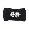 Banda para el cabello de punto con incrustaciones de diamantes de estilo europeo y americano, protector de orejas para lavarse la cara, accesorios para el cabello de moda para yoga, diadema de lana cálida para otoño e invierno.