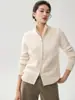 Nueva colección de otoño: Cárdigan de punto de cachemira para mujer con cuello semi-alto, doble cremallera, diseño de punto trenzado, corte holgado y abrigo tipo suéter de estilo coreano
