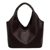 Bolso Tote Casual Retro de Gran Capacidad para Mujer Transfronterizo Nuevo Estilo Tacto de Alta Gama Textura Tejida Moda Simple Bolso de Hombro Bajo el Brazo