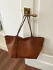Bolsa de Axila Grande Capacidade Estilo Coreano Feminina 2026 Nova Moda Bolsa Tote Tecida Personalidade Tendência Simples Bolsa de Ombro
