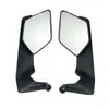 Espejo retrovisor de motocicleta de fibra de carbono y plástico, modificado a un nuevo diseño estilo hoja, espejo retrovisor mejorado con un amplio campo de visión y un espejo lateral abatible