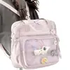 Bolsa Diária Minimalista Estilo Japonês de Ombro Único Transparente Versátil Transversal Grande Capacidade Nicho Anime Estilo Universitário Bolsa Mensageiro