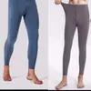 Calça masculina quente sem costura de veludo dupla face com forro de fleece, leggings confortáveis para outono e inverno