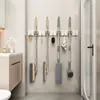 Clipe de Parede para Pendurar Mop e Vassoura, Suporte Gancho para Mop Sem Furo, Solução de Armazenamento de Parede para Banheiro