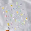 Colección de Pegatinas para Uñas Mariposa: Nuevas Calcomanías Adhesivas para Uñas de Mariposa Blanca Delgadas Flexibles con Relieve de Hada Nuevas de Moda al por Mayor