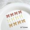 Arte de uñas japonés de verano simple, joyería de lazo, pegatina de uñas esmerilada de corazón popular en Internet para niñas, decoración de uñas tridimensional