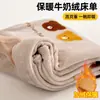 Lençol de cama de veludo de leite estilo cartoon novo, peça única, capa de edredom forrada com fleece e espessada para o inverno, fleece de coral, cobertor de pelúcia de pessoa única para dormitório
