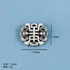 Estilo nacional Xizang accesorios de plata diy lingote de plata antiguo real Loto nudo chino aleación vintage perforada pulsera cuentas accesorios