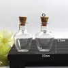 Botella de los deseos de vidrio para manualidades DIY, botella pequeña con tapón de corcho, botella de deriva para deseos, adorno colgante