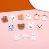 Verão matte white DIY acessórios de liga gatinho coelho cabeça de urso brincos acessórios de cabelo pingente pequeno animal pingente