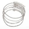 Conjunto de tres piezas de cadena de serpiente plana retorcida de estilo bohemio transfronterizo europeo y americano para mujer, traje playero multicapa de verano