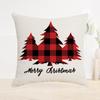 Conjunto de Quatro Fronhas Decorativas de Natal, Árvore de Natal, Rena, Decoração de Letras, Sofá, Sala de Estar, Almofadas Decorativas para Lançar ao Ar Livre