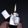 Encendedor de Queroseno de Alto Valor de Moda con Sello de Relieve Tridimensional Rueda de Amolar Retro Máquina de Queroseno Venta al por Mayor Transfronterizo