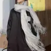 "Seda de Amora" Cachecol Longo de Seda Branco para Mulheres, Estilo de Verão, Xale de Proteção Solar, Leve, Fluido, Cachecol Versátil