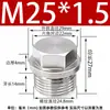 Tapón Externo Hexagonal con Cabeza de Brida de Acero Inoxidable 304 Tapón de Aceite Tapón de Tubería Tornillo Tapón 1/2 pulgada 2 3 4 Rosca M8 Tubería
