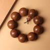 Pulseras de Madera de Ala de Pollo para Hombres y Mujeres, Pulseras de Cuentas Budistas Naturales para Parejas, Rosario de Madera de Nuevo Estilo Étnico, Joyería de Mano