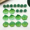 Paquete de materiales para accesorios de pendientes DIY, accesorio para el cabello de estilo antiguo, colgante de hoja con efecto plateado de color, acrílico naranja aleatorio de 50g