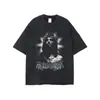 Camiseta Lavada Masculina Regatas Vintage Streetwear Hip Hop t Sh