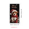 Cortina Banderín Cubierta de Puerta Navideña Transfronteriza Papá Noel Tela Colgante Decorativa para Exteriores Venta al por Mayor Cubierta de Puerta Festiva Personalización